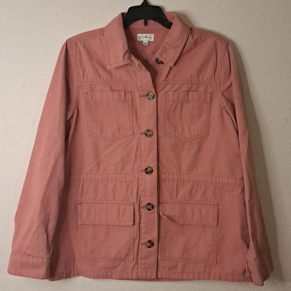 Wonderly pink utlility jacket size small